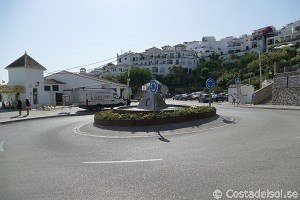 The roundabout in central Frigiliana